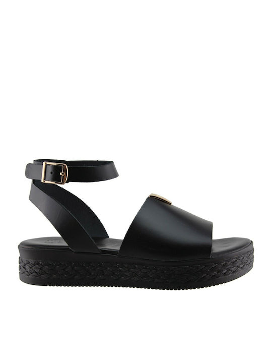 Milanos Sandale Casual Damă Flatforme Negru