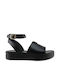 Milanos Women's Flat Sandals with Strap Flatforms in Black Color