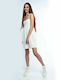 Juicy Couture Sommer Mini Kleid Weiß