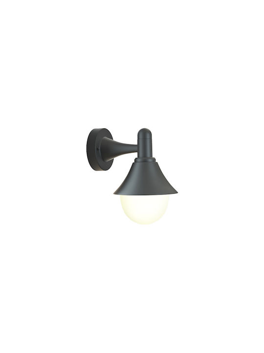 Inlight Rabun Wall-Mounted Outdoor Lantern IP44 E27 Black