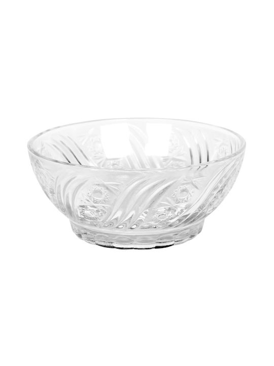 Keskor Servierschüssel Rund Glas Transparent mit Durchmesser 12.5cm 6Stück