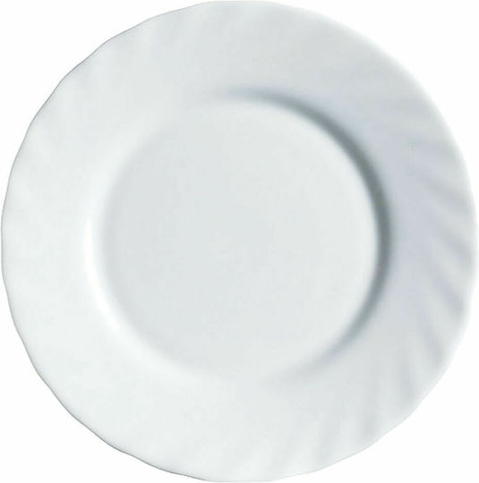 Luminarc Trianon Plate Desert Glass White with Diameter 19.5cm