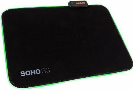 Akasa Soho RS Gaming Mauspad Mittel (350mm) mit RGB-Beleuchtung Schwarz
