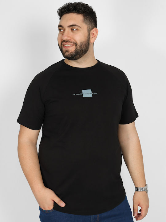 Double Men's Short Sleeve T-shirt Black