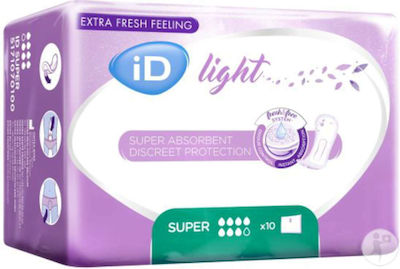 iD Light Super Inkontinenz-Pads Erhöhte Flüssigkeit 7 Tropfen 10Stück