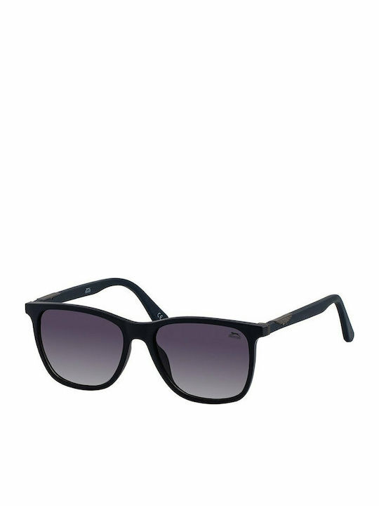 Slazenger Herren Sonnenbrille mit Blau Kunststoff Gestell und Gray Verlaufsfarbe Linse