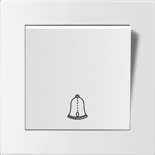 Entac ERWSDB-ARN-W Complete Wall Push Bell Button with Frame White 15.005.0105