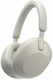 Sony WH-1000XM5 Ασύρματα/Ενσύρματα Over Ear Ακουστικά με 30 ώρες Λειτουργίας Ασημί