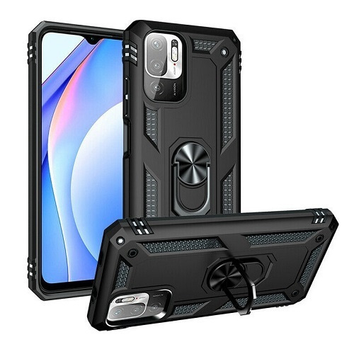 Hybrid Shockproof Armor Case With Rotating Ring για Xiaomi Poco X4 Pro 5g Μαύρο Skroutzgr 6127