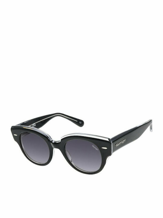 Slazenger Damen Sonnenbrille mit Schwarz Kunststoff Gestell und Schwarz Linse