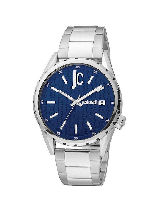 Just Cavalli Gents Watch Battery with Silver Metal Bracelet