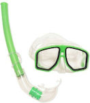 Kids' Diving Mask Set with Respirator Green