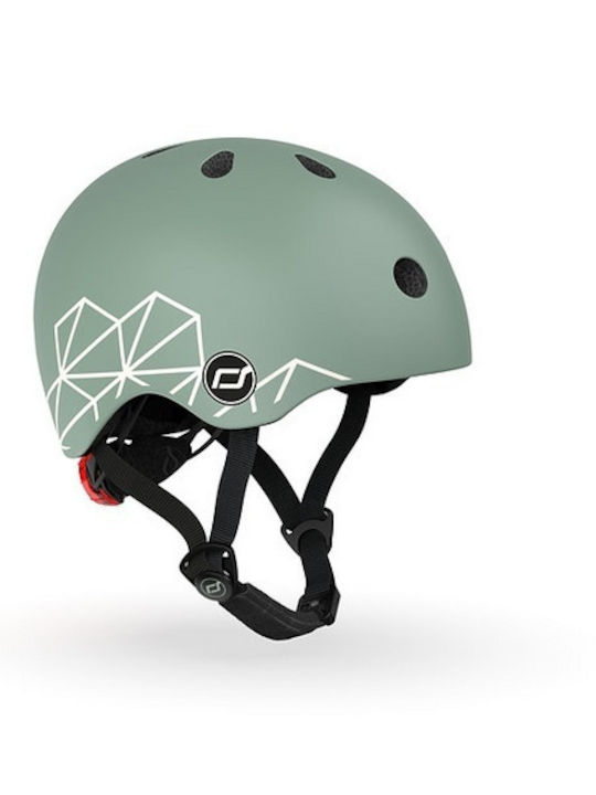 Scoot & Ride Kids' Helmet for City Bike Green with LED Light