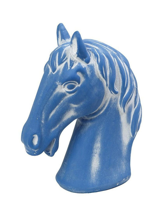 Espiel Decorative Horse made of Ceramic in Blue 19x10x24cm 1pcs