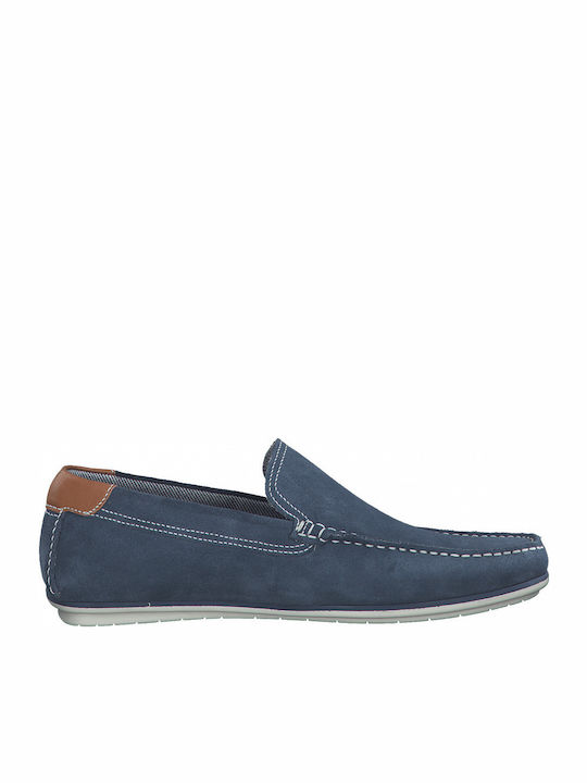 Leder Herren Mokassins in Blau Farbe