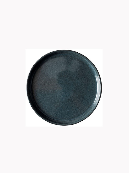 Dutch Rose Plate Desert Ceramic Blue with Diameter 18cm