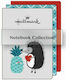 Hallmark Pineapple Σετ 3 Σημειωματάρια A5 32 Φύλλων Ριγέ Μπλε