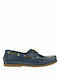 Boxer Men's Leather Boat Shoes Blue 19161 10-052