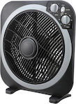 IQ Ανεμιστήρας Box Fan 45W Διαμέτρου 30cm Black