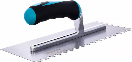 Bihui Шпатула за плочки Inox Одонтотή 280x120мм с Пластмасова Дръжка със зъб 10x10mm PTSB10