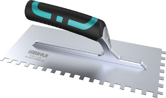 Bihui Σπάτουλα Πλακιδίων Inox Οδοντωτή 280x120mm με Πλαστική Λαβή με Δόντι 12x12mm PTSB12
