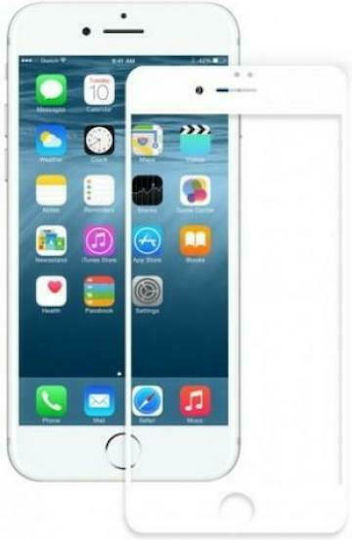 WK Full Face Tempered Glass Alb (iPhone 6 / 6s)