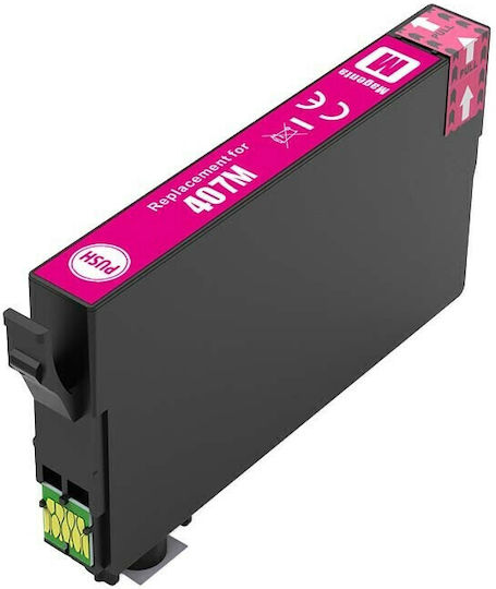 Premium 407XL M Συμβατό Μελάνι Εκτυπωτή InkJet Epson 407 C13T07U240 1900 Σελίδων 45ml Ματζέντα 1τμχ