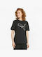 Puma Her International Γυναικείο Αθλητικό T-shirt Μαύρο