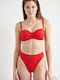 SugarFree Bikini Slip Hohe Taille Rot