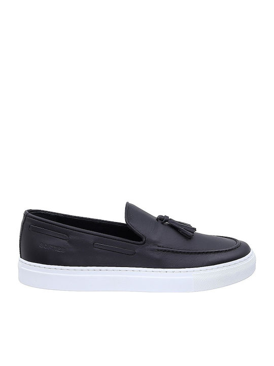 Softies Δερμάτινα Ανδρικά Loafers σε Μαύρο Χρώμα