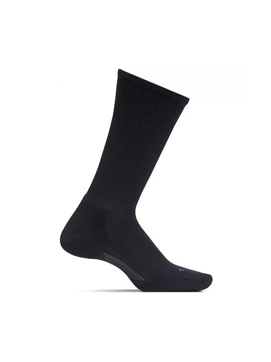 Feetures Cush Crew Casual Rib LM10101 Șosete Sportive Negre 1 pereche