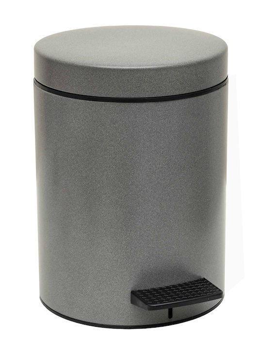 Pam & Co Inox Toilet Bin with Soft Close Lid 5lt Gray