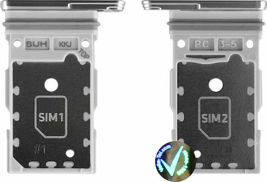 Samsung Υποδοχή Κάρτας Sim Λευκό Galaxy S22 Ultra 5G