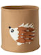 ecarla Children's Storage Basket made of Fabric Hedgehog Brown 1pcs