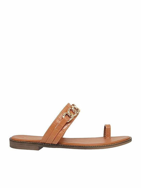 Envie Shoes Women's Flat Sandals in Brown Color