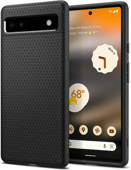 Spigen Liquid Air Back Cover Σιλικόνης Matte Black (Google Pixel 6a)