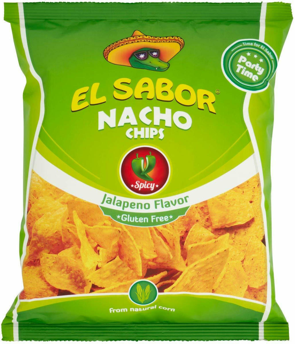 El Sabor Πατατάκια Nacho με Γεύση Jalapeño Χωρίς Γλουτένη 225gr