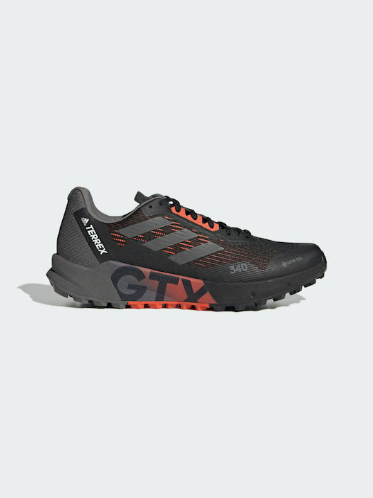 Adidas Terrex Agravic Flow 2.0 GTX Ανδρικά Αθλητικά Παπούτσια Trail Running Αδιάβροχα με Μεμβράνη Gore-Tex Core Black / Grey Four / Cloud White