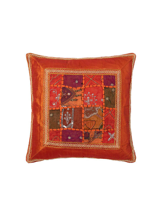 Silk Fashion Decorative Pillow Case Antic Orang...