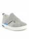 Fabric Moccasins with Velcro Gray