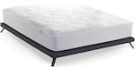 Linea Strom Single Jacquard Mattress Cover Fitted Époques Cool White 90x200cm