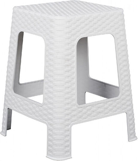 Σκαμπό Rattan Λευκό 28.5x28.5x45cm Σκαμπό Rattan Λευκό 28.5x28.5x45cm
