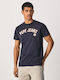 Pepe Jeans Ανδρικό T-shirt Navy Μπλε με Λογότυπο