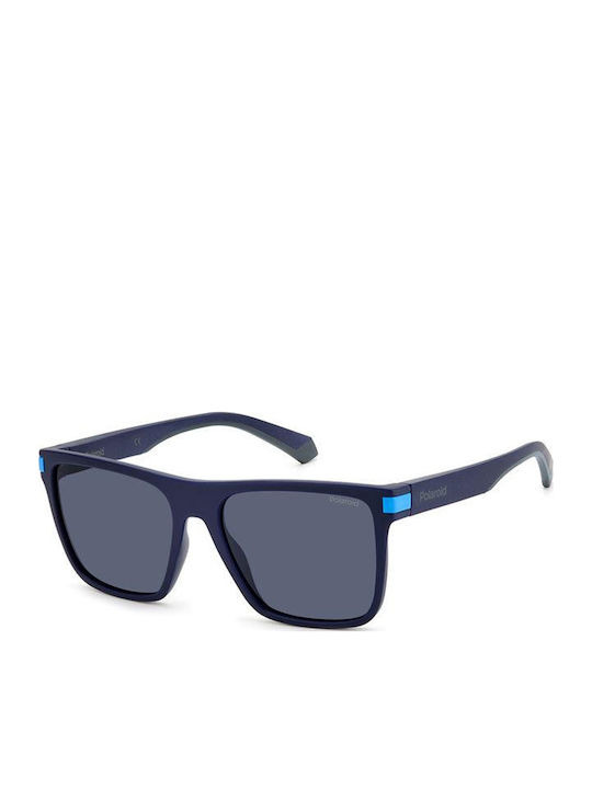 Polaroid Unisex Γυαλιά Ηλίου με Navy Μπλε Κοκκάλινο Σκελετό και Μπλε Polarized Φακό PLD2128/S FLL/C3