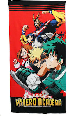 My Hero Academia Παιδική Πετσέτα Θαλάσσης Κόκκινη 140x70εκ.