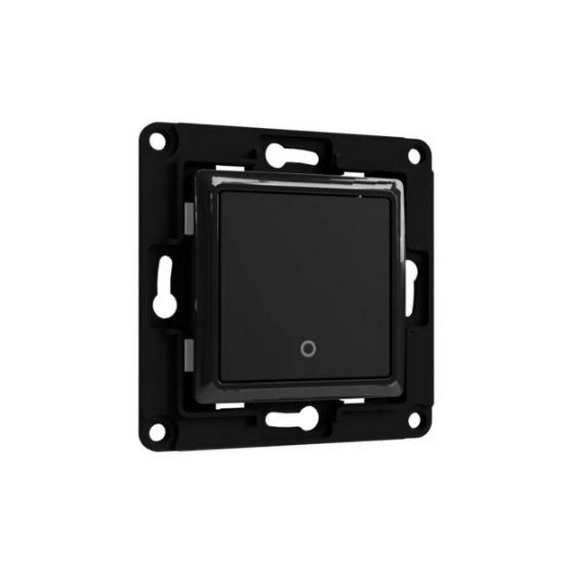 Shelly WS1 Χωνευτός Διακόπτης Τοίχου Εντολών Μονός χωρίς Πλαίσιο Μαύρος (Wallswitch1Black)