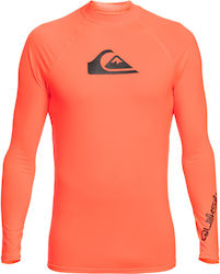 Quiksilver All Time UPF 50 Tricou De Protecție Solară Portocaliu