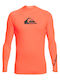 Quiksilver All Time UPF 50 Men’s Long Sleeve Sun Protection Shirt Orange
