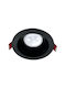 Spot Light Στρογγυλό Πλαστικό Χωνευτό Σποτ με Ντουί GU10 Μαύρο 8.6x8.6εκ. 1τμχ
