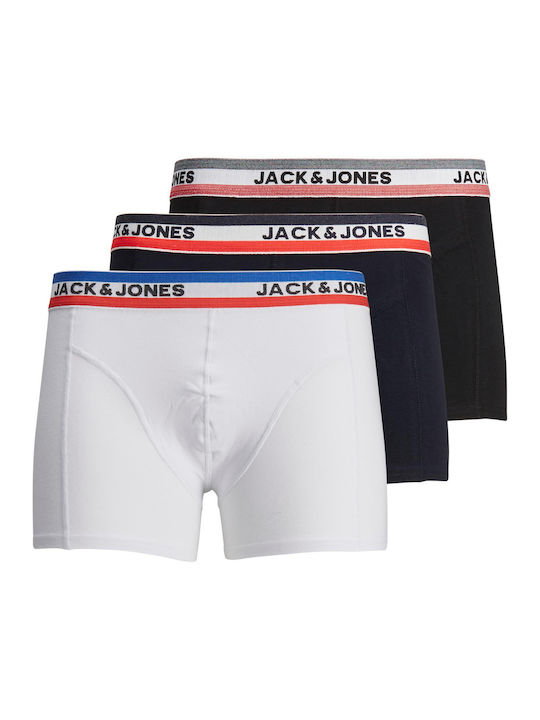 Jack & Jones Ανδρικά Μποξεράκια Black / Navy / White 3Pack